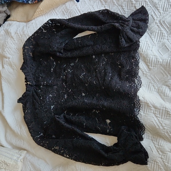 NWT Hill House Millie Top in Black Lace - Picture 2 of 4